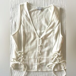 Linen vest top